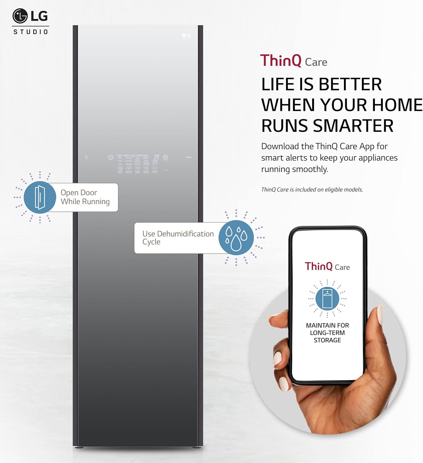LG STUDIO Styler - Refresh Garments in Minutes with Smart wi-fi Enabled Steam Clothing Care System