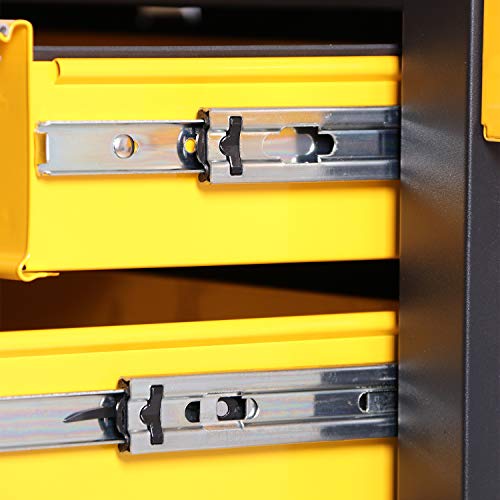 Tool Chest Heavy Duty Cart Steel Rolling Tool Box with Lockable Doors (TZ12 Black)