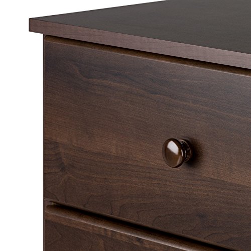 Prepac Sonoma 6 Drawer Dresser for Bedroom, Tall Chest of Drawers, Bedroom Furniture, Clothes Storage and Organizer, 19" D x 23.25" W x 52.75" H, Black