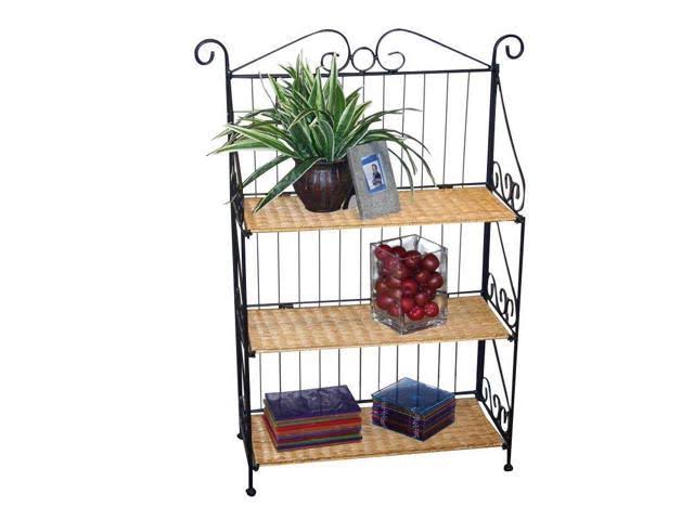 4D Concepts 3 Tier u0026 Metal Bookcase Wicker