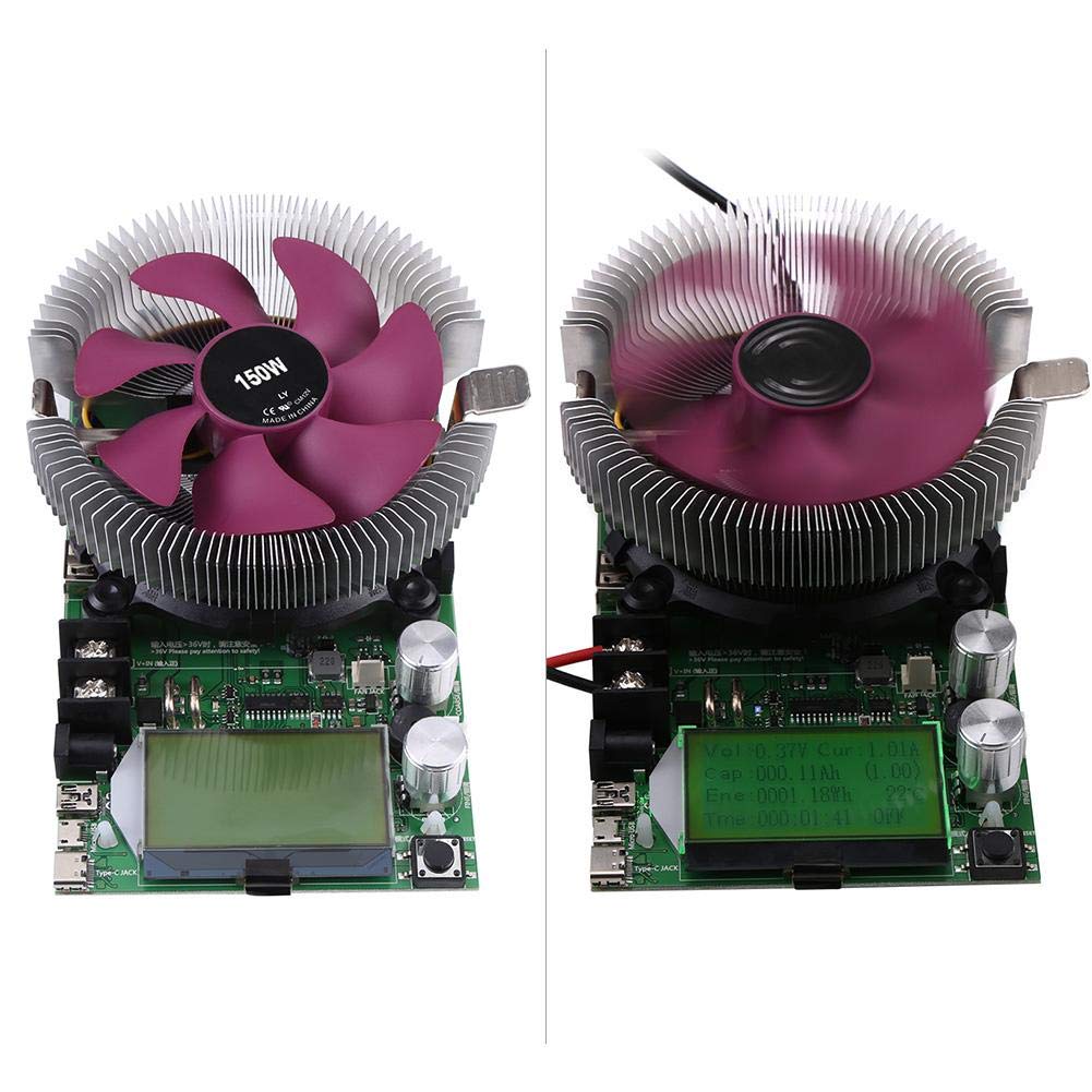 USB Adjustable Battery Capacity, 150W 200V 20A USB Adjustable Constant Current Electronic Load Battery Capacity Tester Module Power Meter