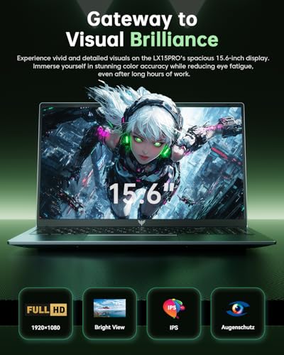 Laptop AMD Ryzen 7 5700U 15.6-in 16GB DDR4 512GB NVMe SSD AMD Laptops Notebook-Computer WiFi 6 Numeric Keypad HDMI Type-C 3.5mm Audio Webcam USB 3.2 Student Laptop