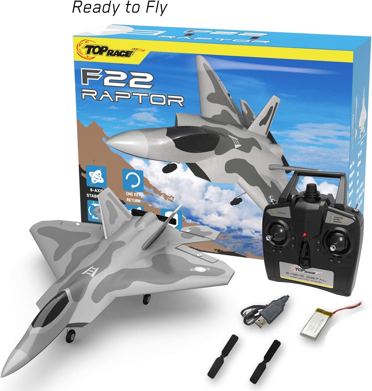 Top race Rc jet 4 channel remote control fighter jet rc plane ready to fly rc planes for adults, one key stunts rc airplane, high speed rc airplane, hobby rc jet plane FOR ADVANCED FLYERS ONLY TR-F22B