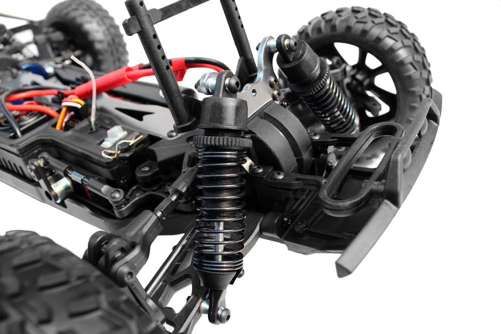 Redcat Racing Blackout SC 1/10 Scale Electric Short Course Truck with Waterproof Electronics Vehicle, Red