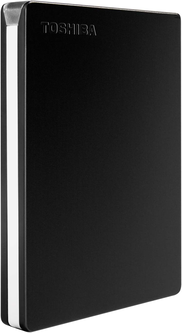 Toshiba Canvio Slim 1TB Portable External Hard Drive USB 3.0, Black - HDTD310XK3DA