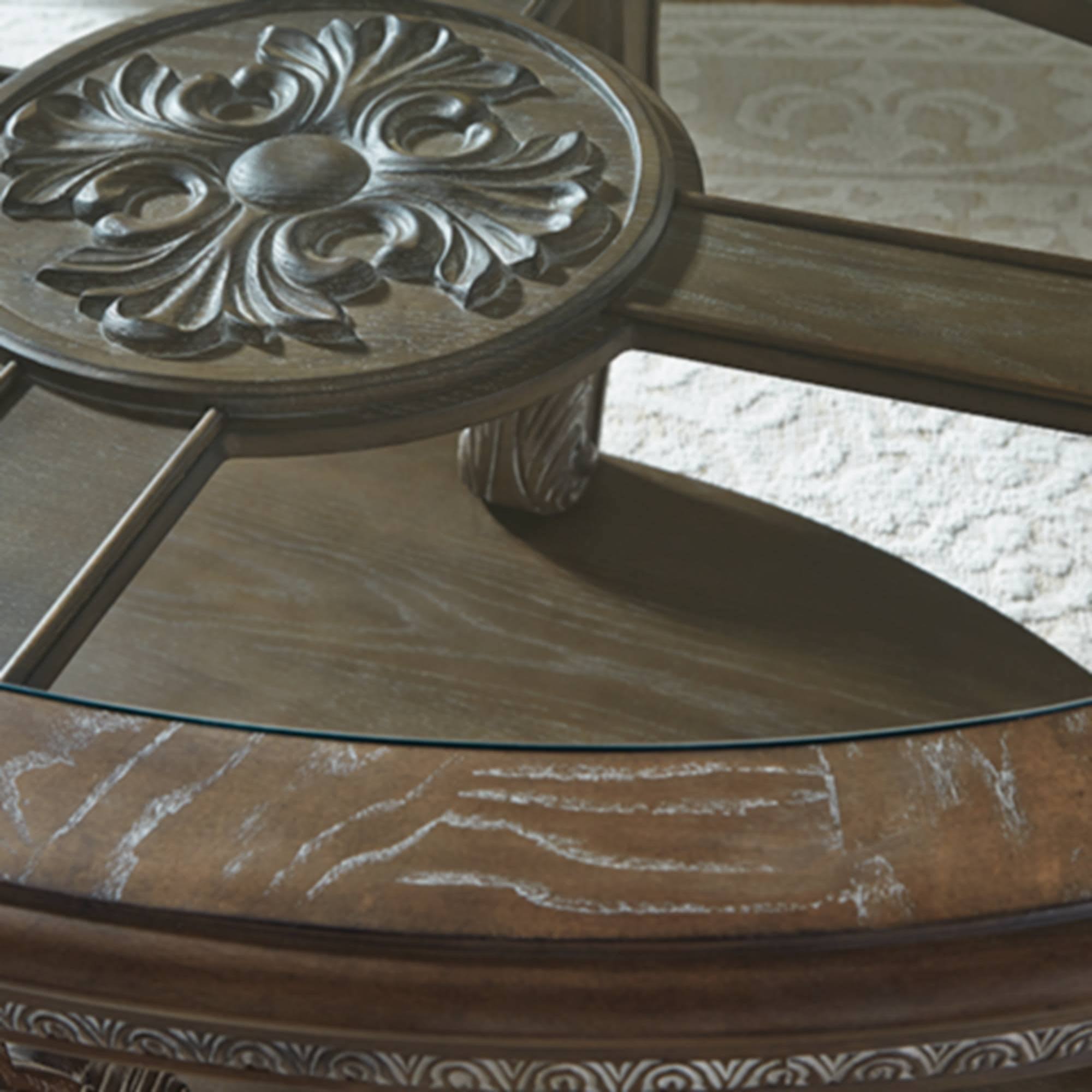 Signature Design by Ashley Charmond Brown Oval Cocktail Table