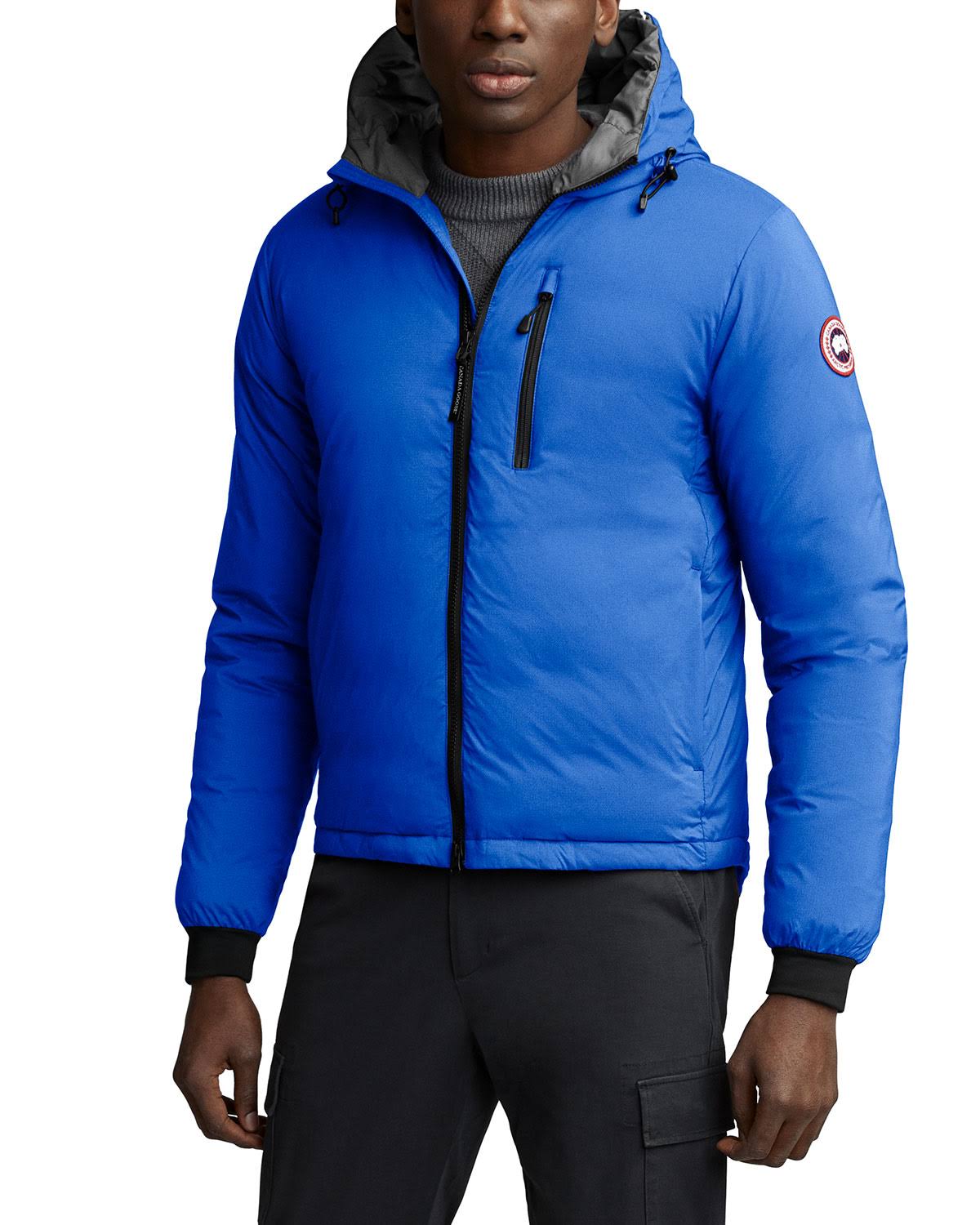 Canada Goose Lodge Hooded Down Jacket Royal PBI Blue