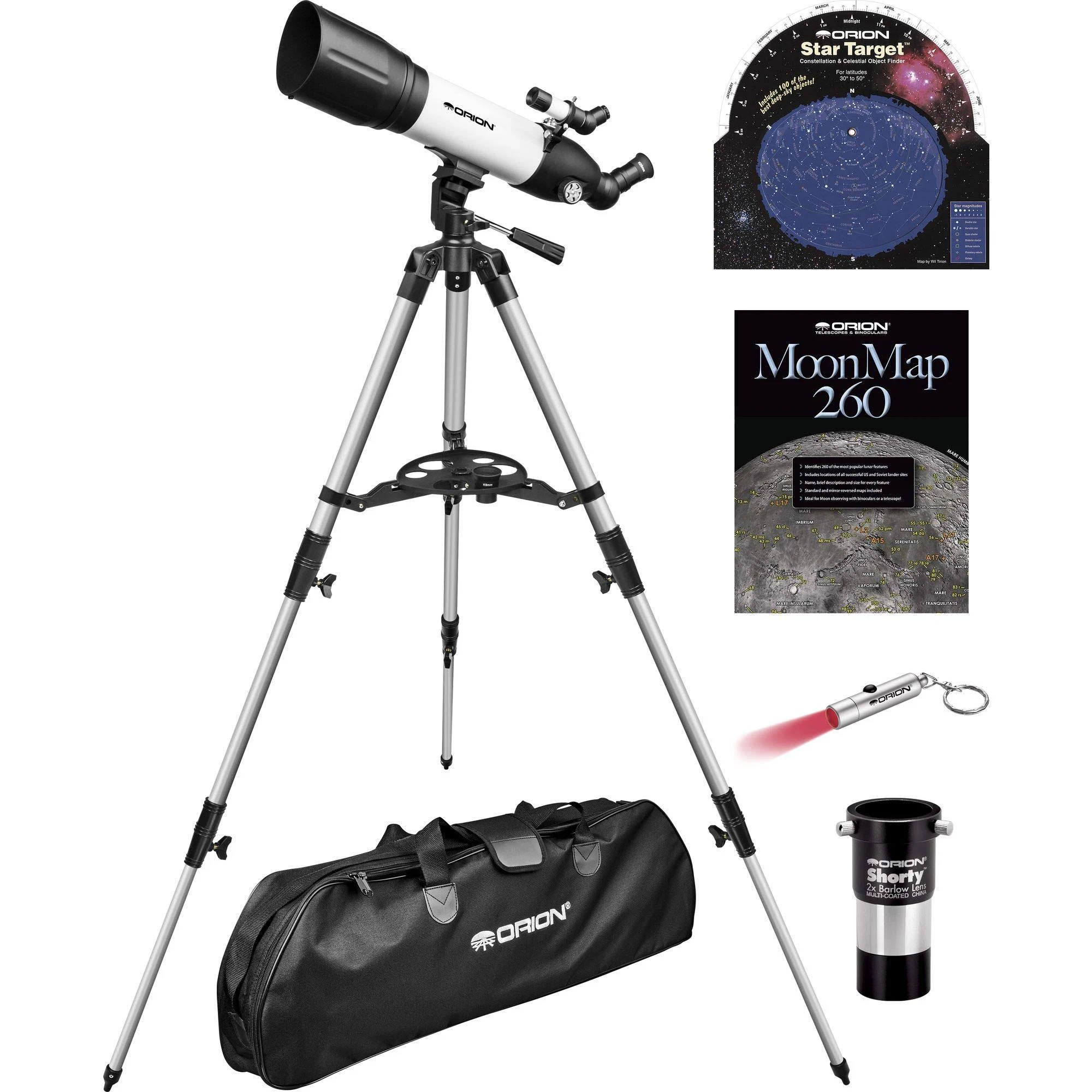 Orion Starblast 90mm Altaz Travel Refractor Telescope Kit