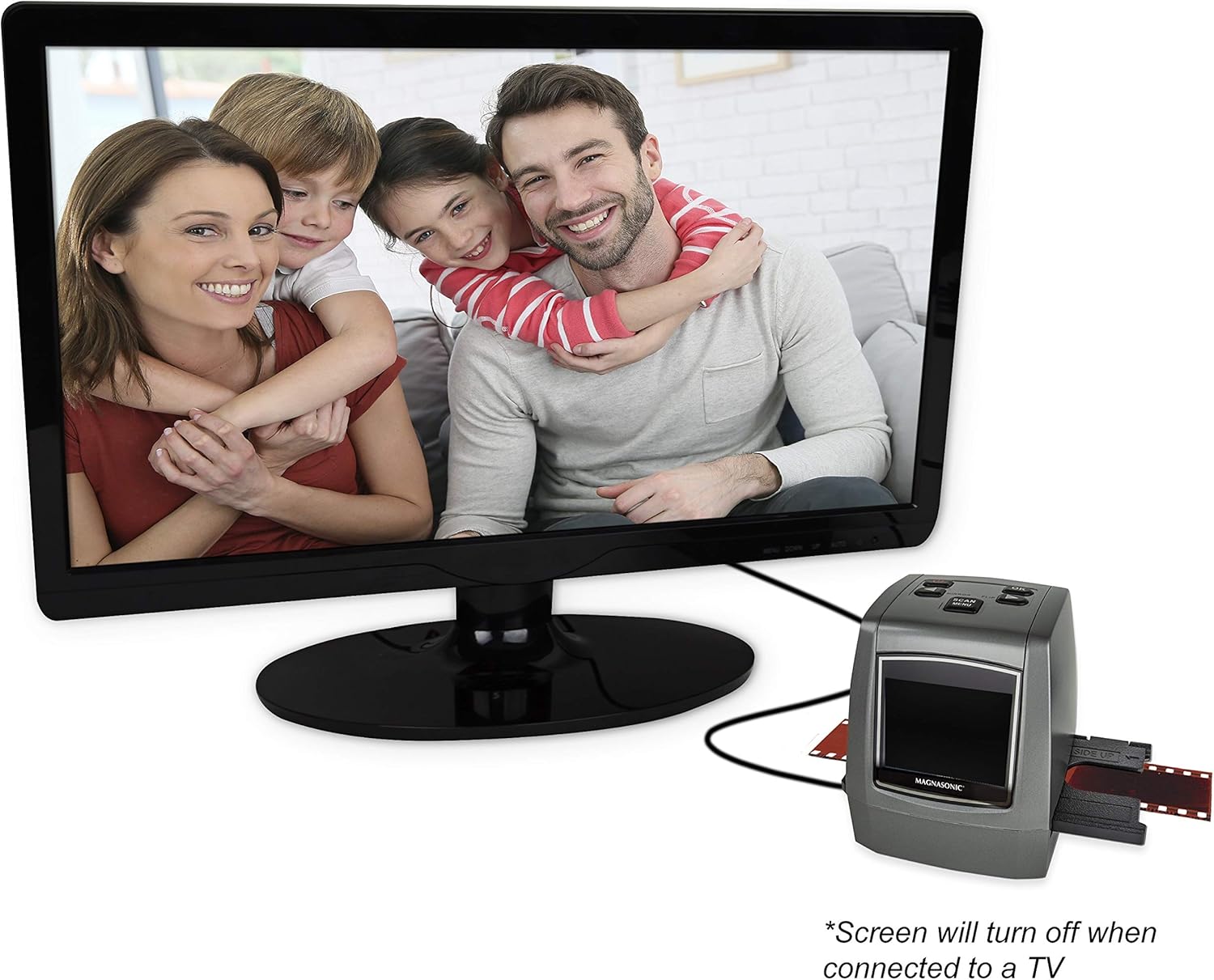 Magnasonic All-in-One High Resolution 22MP Film Scanner, Converts 35mm/126KPK/110/Super 8 Films, Slides, Negatives into Digital Photos, Vibrant 2.4 LCD Screen, Impressive 128MB Built-in Memory