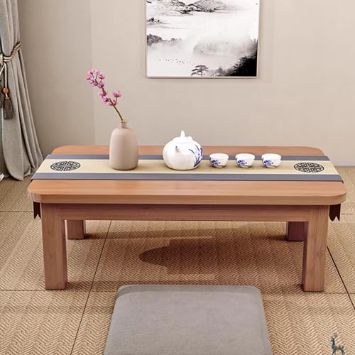 Japanese Tea Table, Bamboo Table for Bed Tray, Laptop Table Multifunctional Low Table, for Living Room, Dining Room, Tea