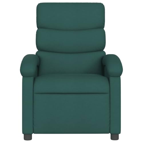 Recliner Chair Dark Green Fabric,Comfortable Recliner Chair with Manual Adjustment and Cozy Fabric Upholstery for Relaxation Living Room Armchairs, Recliners & Sleeper Chairs