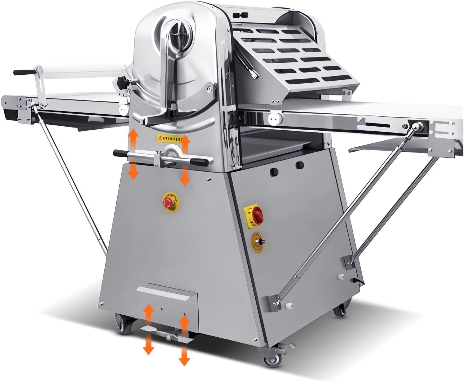 HayWHNKN Dough Sheeter 20'' Reversible Dough Roller Machine Croissant Pastry Danish Pastry Bakery Roller Puff Pastry Pizza Foldable Dough Rolling Machine with Foot Switch 110V