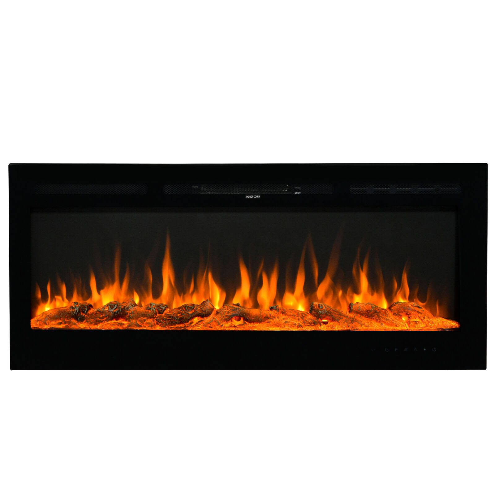 Electric Ultra Thin Wall Mounted Recessed Fireplace - 50-Inch