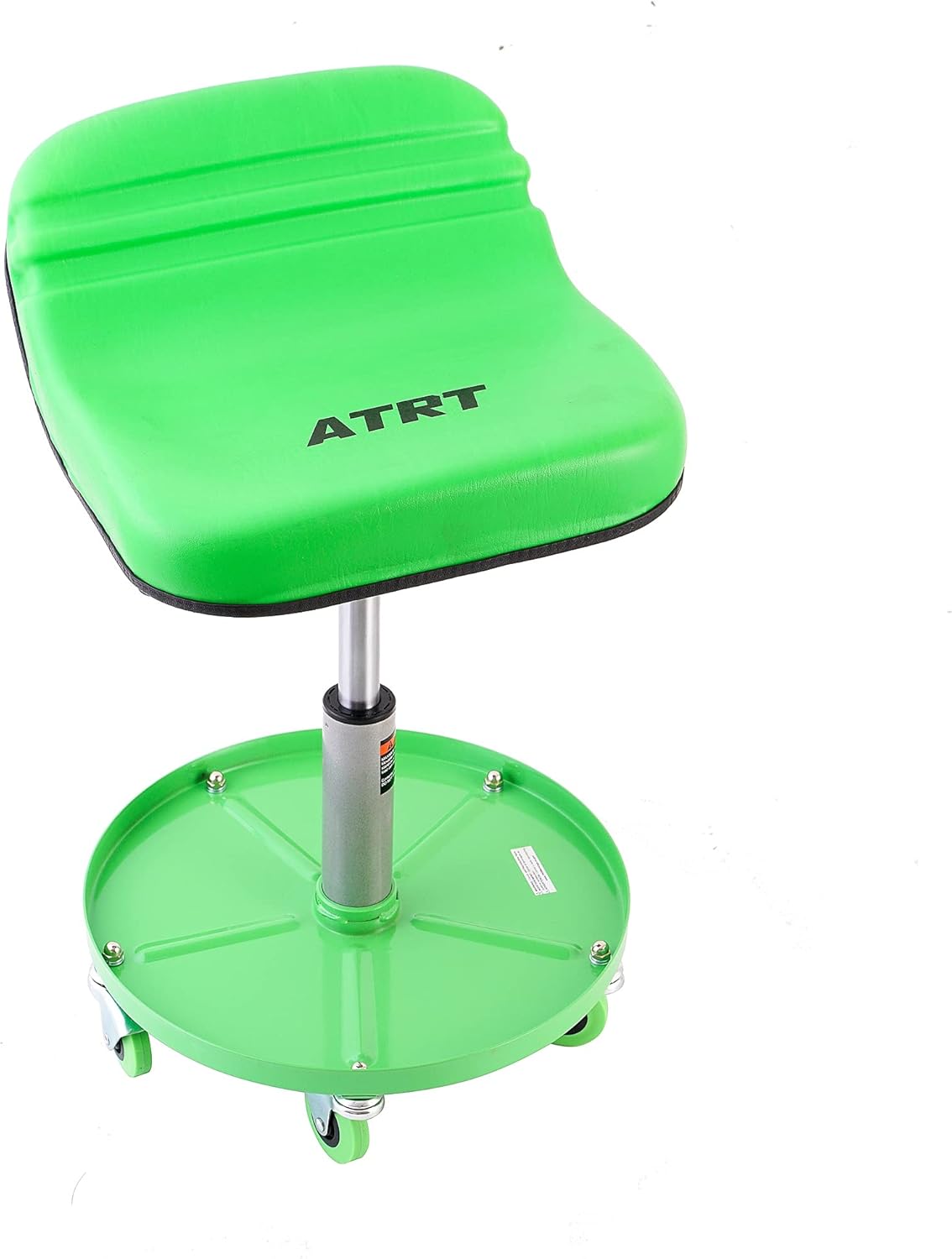 ATRT 300-LB Capacity Pneumatic Mechanic Roller Seat, Adjustable Rolling Stool, with 2.5-inch Heavy Duty Casters and Tool Tray, Orange