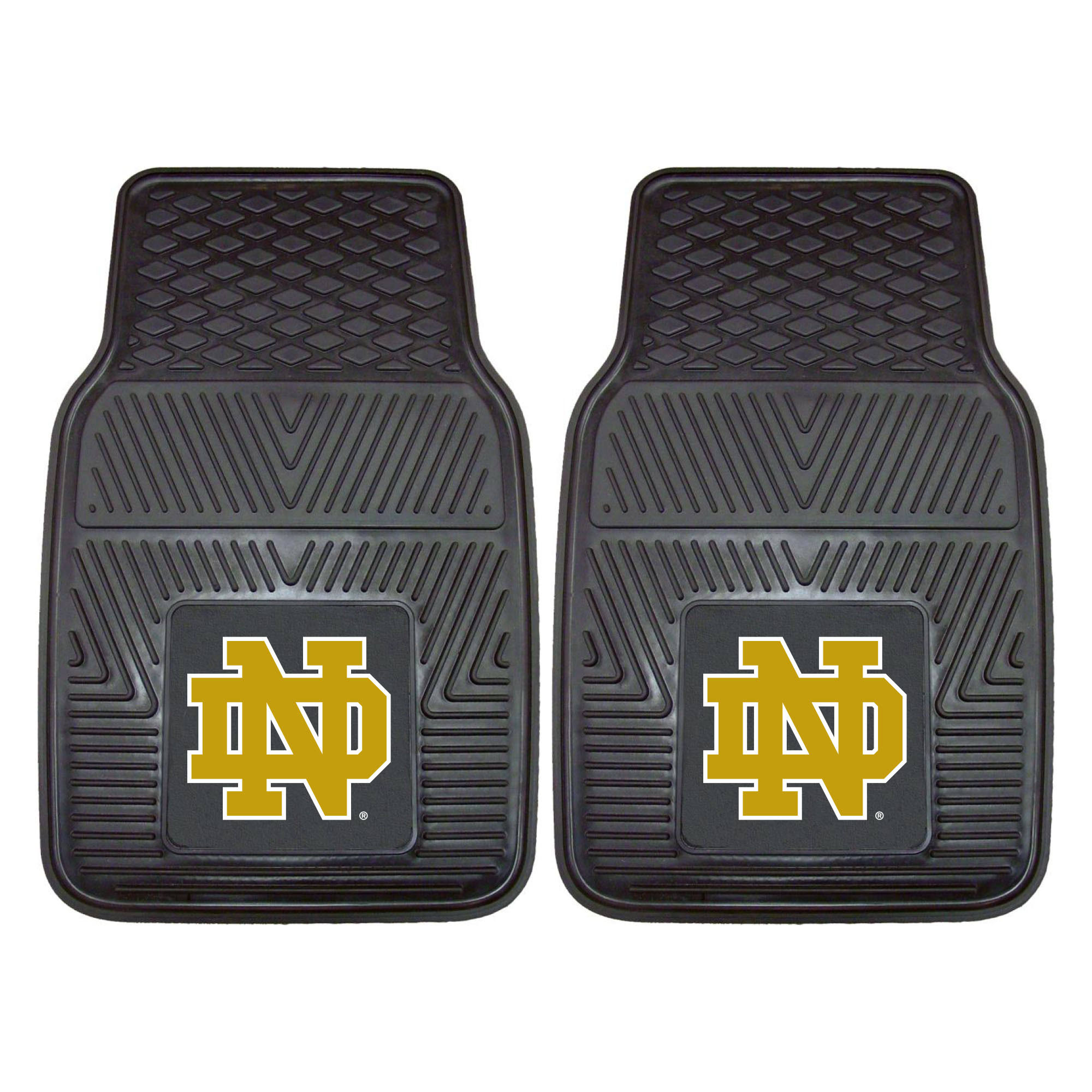 CC Sports Decor NCAA Notre Dame Fighting Irish 2-pc Vinyl Front Car Mat Set, Universal Size