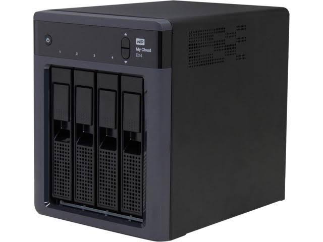 WD My Cloud EX4 WDBWWD0120KBK 4-Bay NAS Server - SATA 6Gb/s - 4 x 3 TB