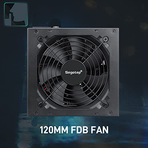 Segotep 850W White Power Supply, 80 Plus Gold Certified Full Modular PCIe 5.0 & ATX 3.0 Gaming PSU for NVIDIA RTX 20/30/40 Series and AMD Graphics Cards, 120mm Silent FDB Fan, 5 Year Warranty