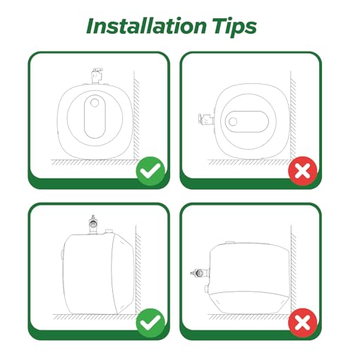 FOGATTI Electric Mini Tank Water Heater, 2.5 Gallon Point of Use Instant Hot Water Heater 120V 1440W, Under Sink, Wall or Floor Mounted, Easy to Install