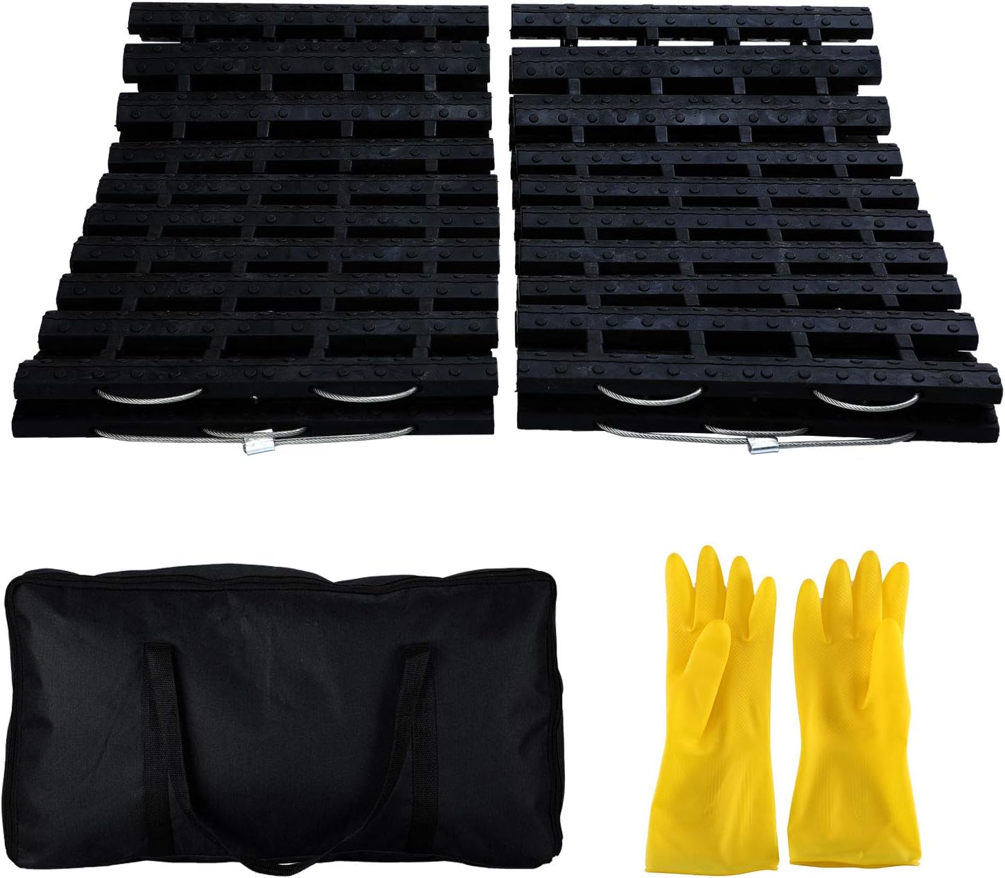 Emergency Devices 2 pcs Tire Traction Mats 39.3 (L) x 10.8 (W) , Portable for Snow, Ice, Mud, and Sand Used to Car, Truck, Van or Fleet Vehicle(2PCS* 39in)