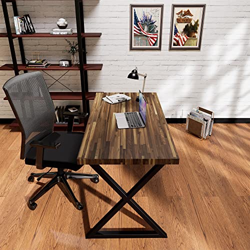 CONSDAN Butcher Block Counter Top, Walnut Solid Hardwood Countertop, Wood Slabs for Kitchen, Reversible, Both Side Polished, Prefinished with Food-safe Oil, 1.5" Thickness