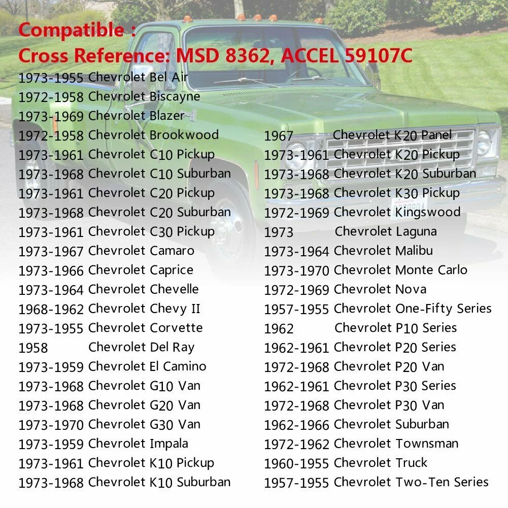 HEI Racing Distributor w/ Coil For Chevy V8 Small Big Block SBC BBC 305 350 454