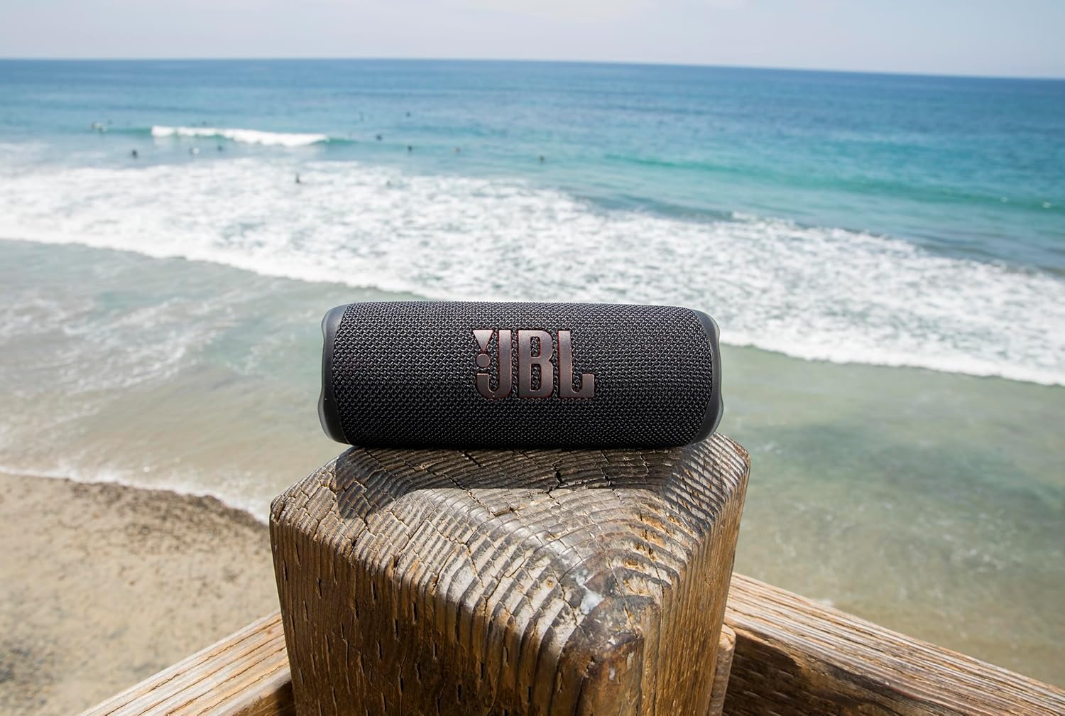 JBL Flip 6 Portable Bluetooth Speaker Bundle - Grey and Blue, Powerful Sound, IPX7 Waterproof, 12 Hours Playtime