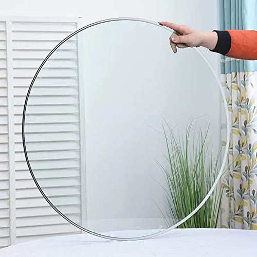 48" Tempered Glass Table Top Round Transparent Table Surface 3/8'' Thick Pencil Polished Edge Multipurpose for Dining Table, Coffee Table, Restaurant Table (48 inch)