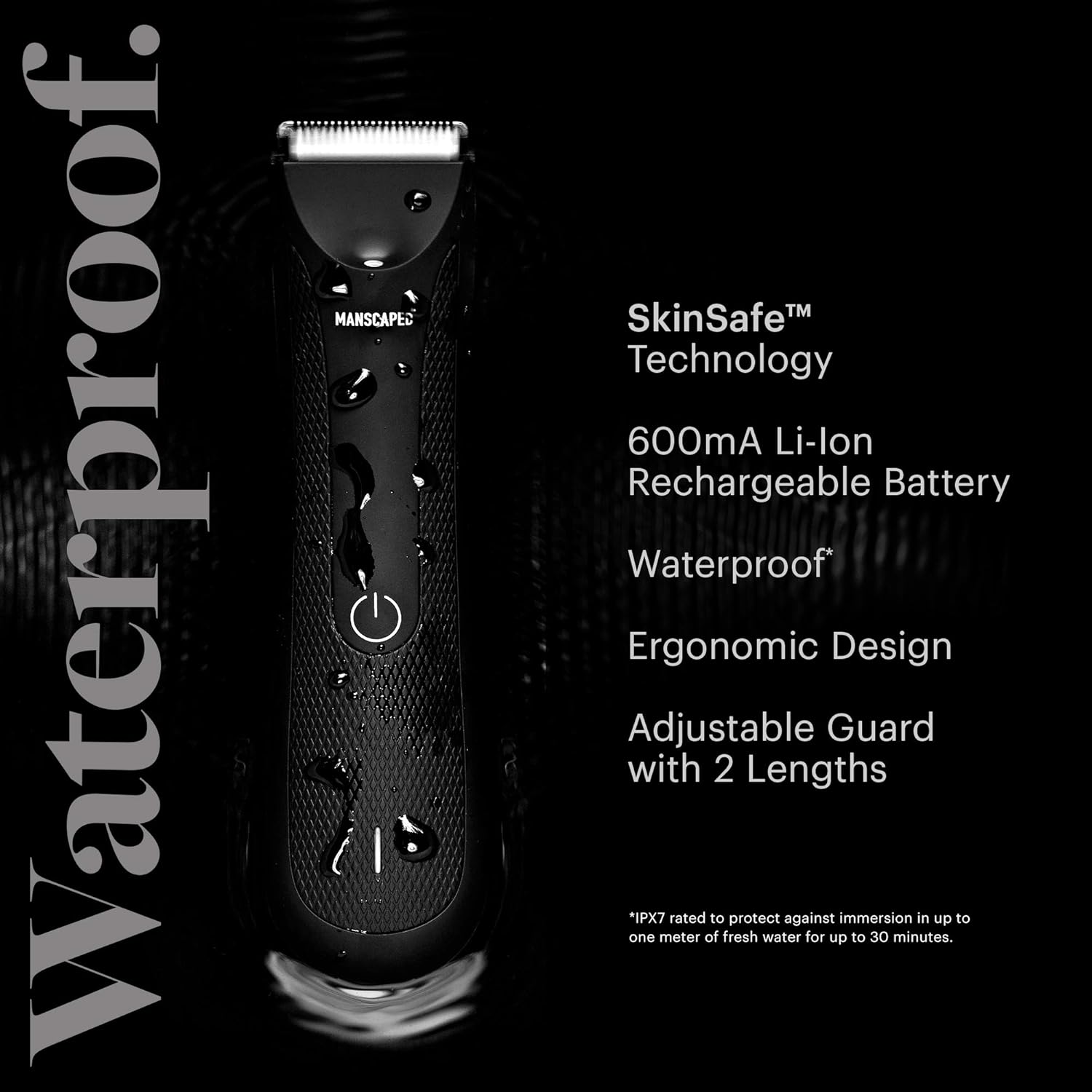 MANSCAPED™ Nuts and Bolts 3.0, Men's Grooming Kit, Includes The Lawn Mower™ 3.0 Ergonomically Designed Powerful Waterproof Trimmer, The Crop Preserver™ Ball Deodorant and Disposable Shaving Mats Pack of 2