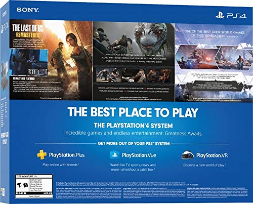 Flagship Play Station 4 1TB HDD Only on Playstation PS4 Console Slim Bundle with Three Games: The Last of Us, God of War, Horizon Zero Dawn 1TB HDD Dualshock 4 Wireless Controller -Jet Black