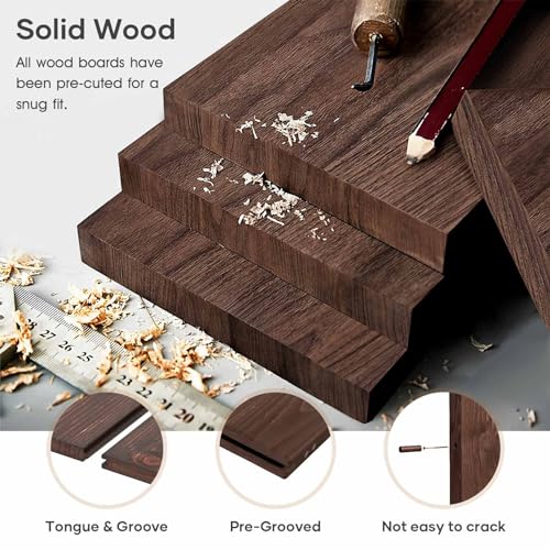 36x84 inch Sliding Barn Wood Door Slab with 6.6ft Hardware Kit and Handle, Coffee, K Shape, Simple DIY Assembly
