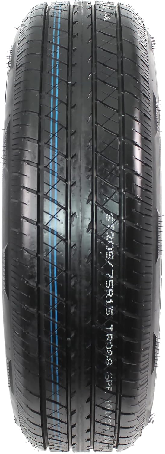 Radial Trailer Tire On Rim ST205/75R15 205/75-15 5 Lug Wheel Gray Grey Modular