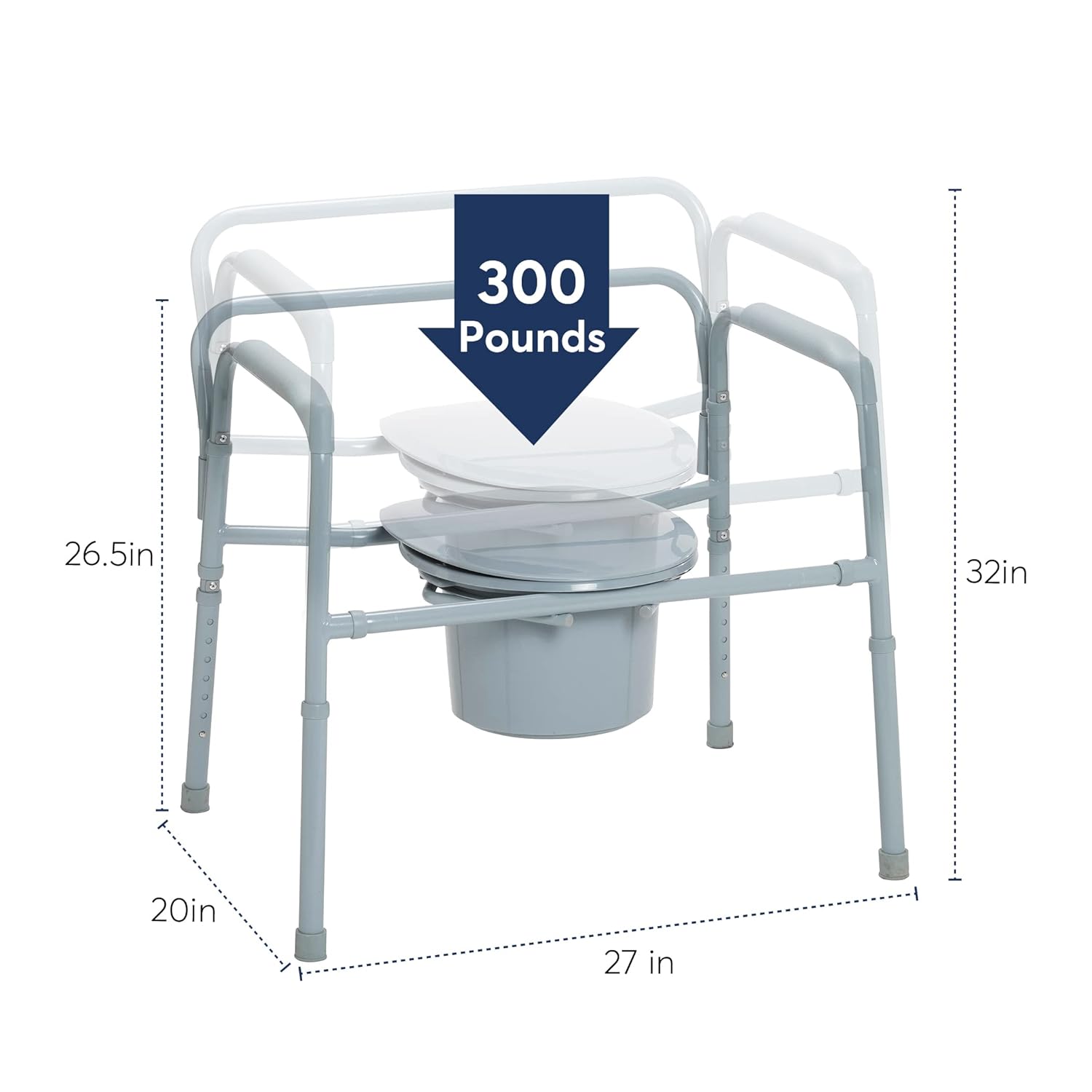 Drive 11117N-1 Medical Medical Bariatric Folding Commode