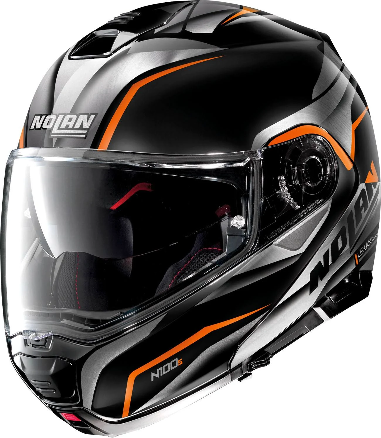 Nolan N100-5 Balteus N-Com Helmet, black-orange, Size M