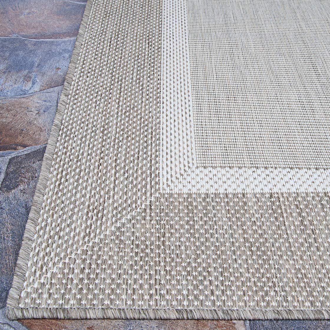 Couristan Recife Stria Texture Indoor/Outdoor Area Rug, 5'10" x 9'2", Champagne-Taupe