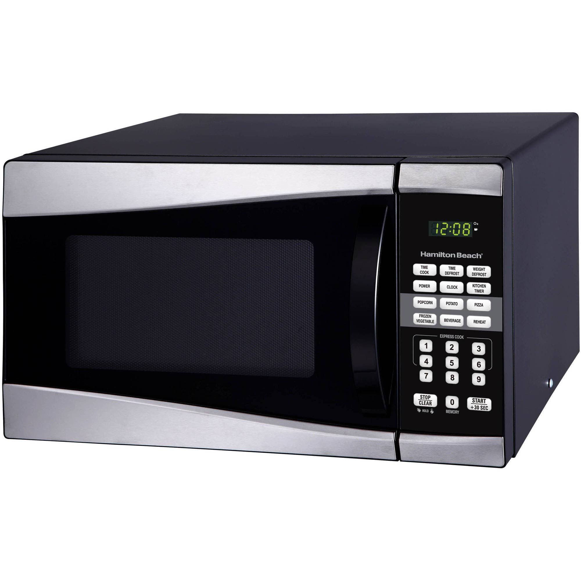 Hamilton Beach 900W Microwave - 0.9 cu ft - Stainless Steel/Silver