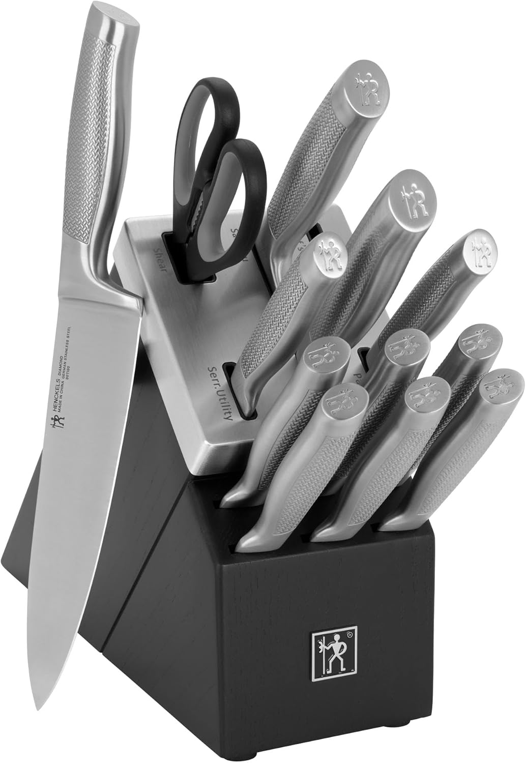 HENCKELS Diamond Knife Block Set, 13, Stainless Steel