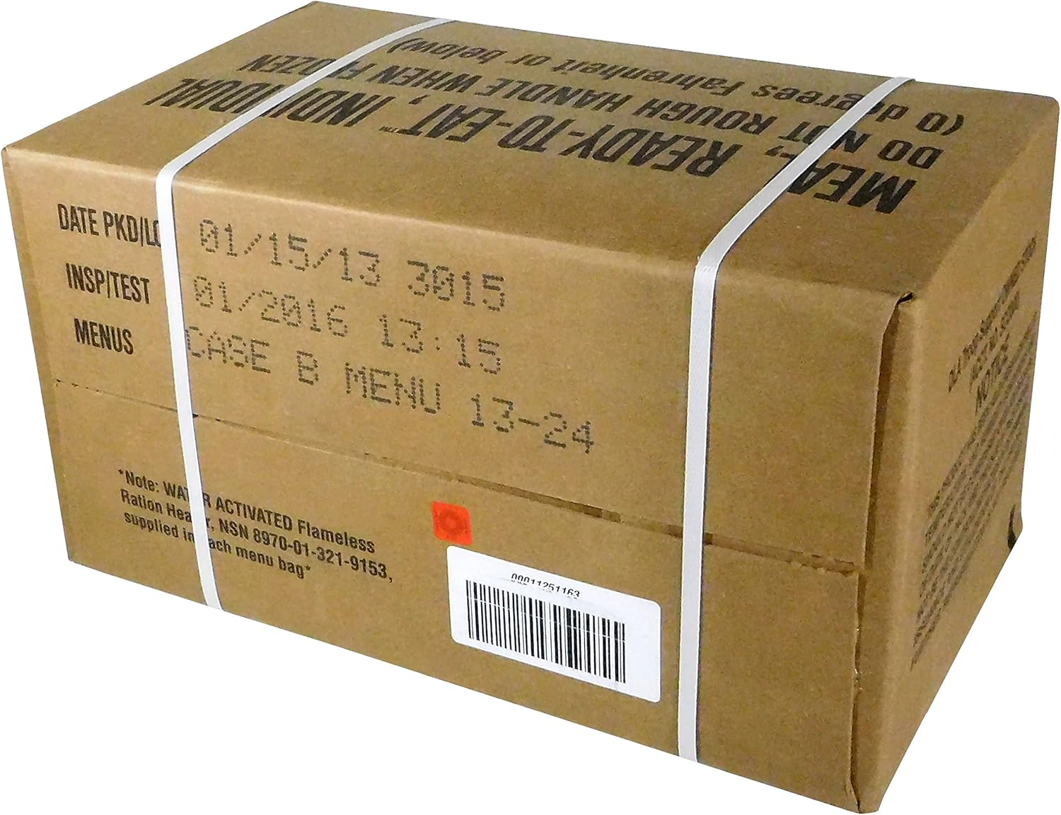 MREs (Meals Ready-to-Eat) Box B, Genuine U.S. Military Surplus, Menus 13-24