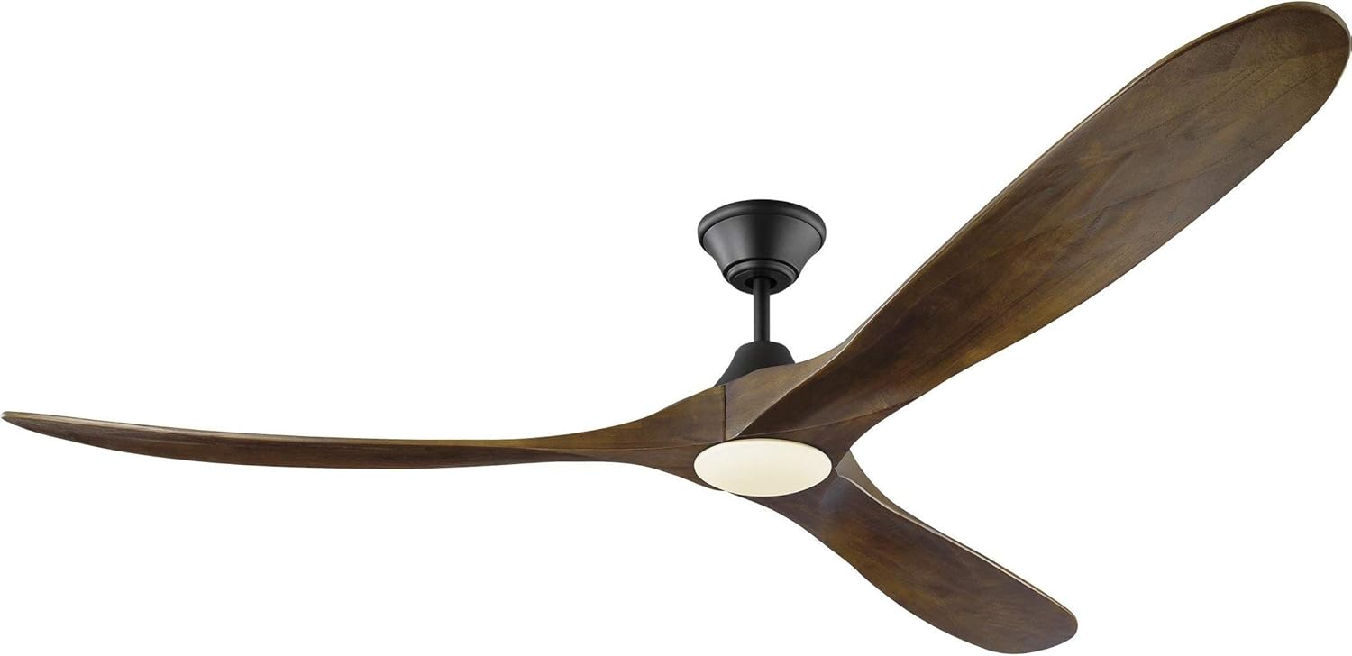 Monte Carlo 3MAVR60BKD Maverick Modern Energy Star 60 Ceiling Fan with LED Light and Hand Remote Control, 3 Balsa Wood Blades, Matte Black