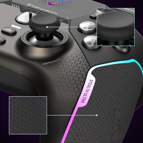Turtle Beach Stealth Ultra High-Performance Wireless Gaming Controller Licensed for Xbox Series X|S, Xbox One, Windows PC, Android - LED Dashboard, Dock, RGB Lighting, 30-Hr Battery, Bluetooth, Black