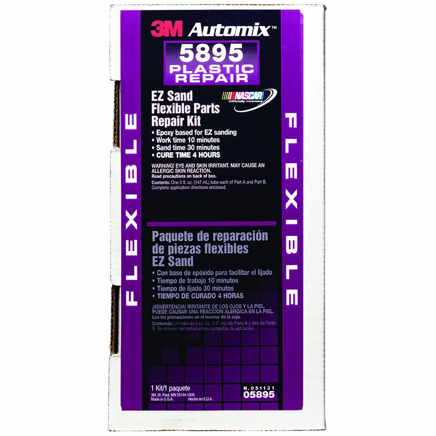 3M - 05895 - Automix EZ Sand Flexible Parts Repair Kit, 5 oz Tubes