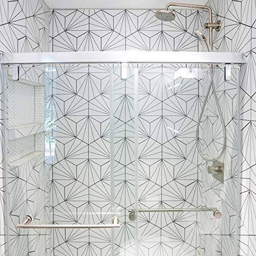 SomerTile FCDASBX Aster Hex Blanco Encaustic Porcelain Floor and Wall Tile, 25