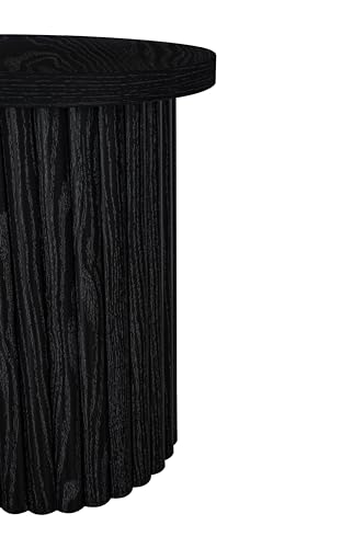 2-Piece Cloud Shape Living Room Coffee Table Set, Wooden Modern Nesting Table Coffee Table Set of 2 End Table for Living Room,Stacking Side Tables,No Need Assembly,Black