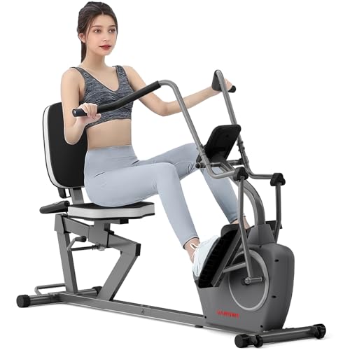 VANSWE Recumbent Exercise Bike for Adults Seniors - Recumbent Bikes for Home with Magnetic Resistance, Bluetooth and App Connectivity, Pulse Sensor