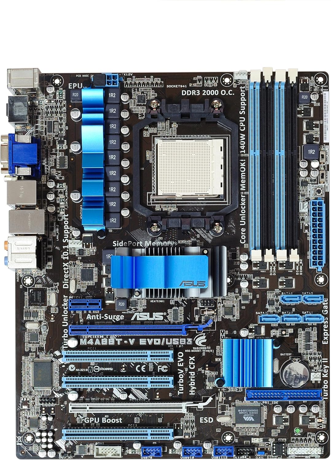 ASUS AM3 AMD 880G HDMI USB 3.0 ATX AMD Motherboard M4A88T-V EVO/USB3