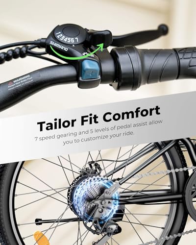 isinwheel M40 Folding Electric Bike for Adults 500W Ebike with Basket, Dual USB Charging Ports, Full Suspension, 7 Speed Gearshift, 20mph Foldable Electric Bicycles, 26" Electric Mountain Bike