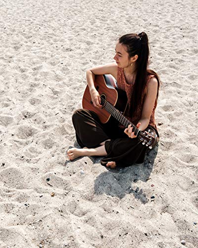 Solid Sitka Travel Guitar – OF422 Traveling Acoustic-Electric Guitar with Collapsible Patented System – Portable Backpack Case (Overhead)
