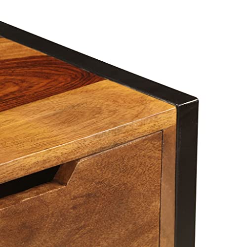 Sideboard with 3 Drawers 43.3"x13.8"x29.5" Solid Sheesham Wood,Sheesham Wood Sideboard with Drawers for Dining Room Storage and Organization Home & Kitchen Storage Furniture