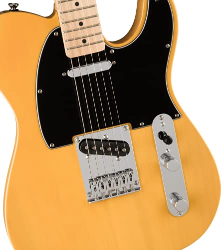 Squier Affinity Series Telecaster Electric Guitar, with 2-Year Warranty, Butterscotch Blonde, Maple Fingerboard, Left-Handed