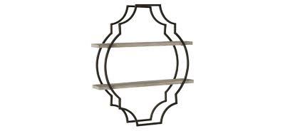 Signature Design by Ashley Candon Antique Gray/Black Wall Shelf