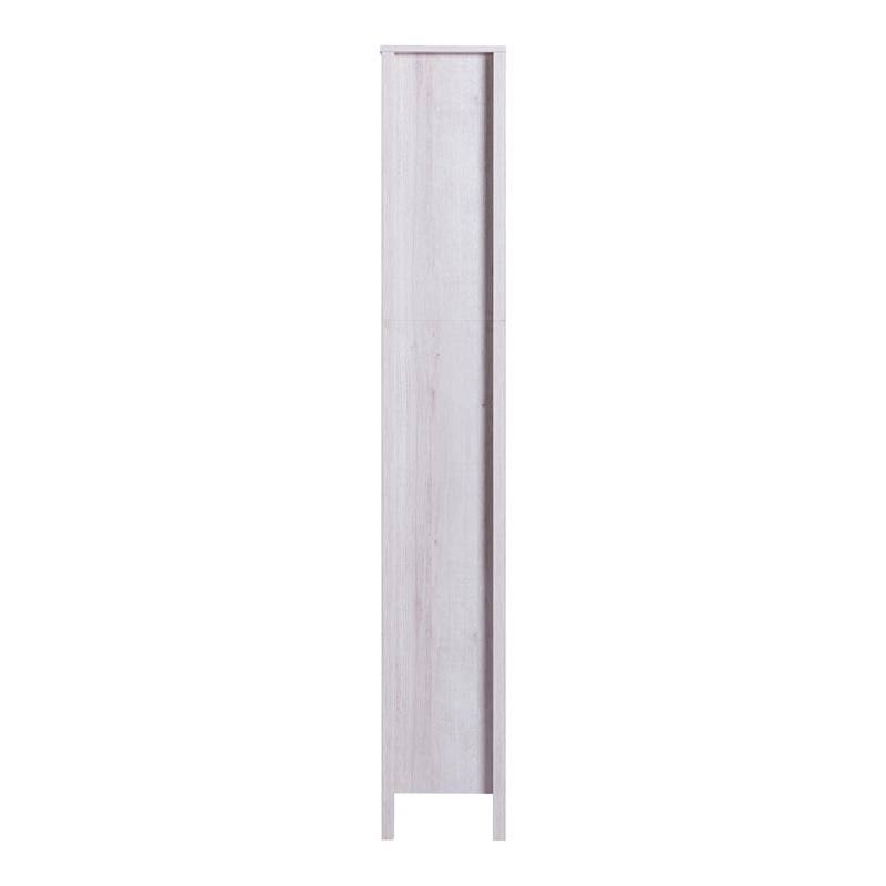 Furniture of America Kleva Transitional Wood Sliding Door Pantry in White Oak - IDI-202800